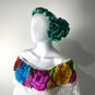 Braided Head Band With Bow/Trenza Tehuana con Moño - Green