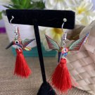 Hand-Made Alebrije Hummingbird Earrings with small Jewelry Box