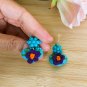 Hand-Made Mexican Huichol Sweetheart "Amorcito" Earrings