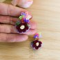 Hand-Made Mexican Huichol Sweetheart "Amorcito" Earrings