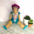 Mexican Cartoneria - Lupita Doll - Turquoise
