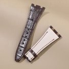 Handmade Custom Alligator leather with bone watch strap for Audemars Piguet Royal Oak
