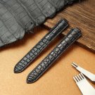 Custom round scale alligator leather watch band for Cartier Ballon Bleu | Daydaywatchband