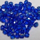 Dark Sapphire Blue AB Fire Polished Czech Glass Beads 4mm