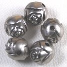 Rose Silverplated Beads 9mm Qty 5