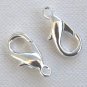 One Silver-Plated Lobster Clasp Large 16x8mm Qty 2