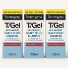 Neutrogena T/Gel Anti-Dandruff Scalp Relief Shampoo Itchy Hair 3 x 250ml