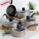 9 Piece Cookware Set Nonstick Pots Pans Home Kitchen Cooking Non Stick,Champagne