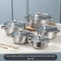 10pcs Stainless Steel Cookware Set, Non-toxic Cookware Set,