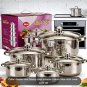 10pcs Stainless Steel Cookware Set, Non-toxic Cookware Set,