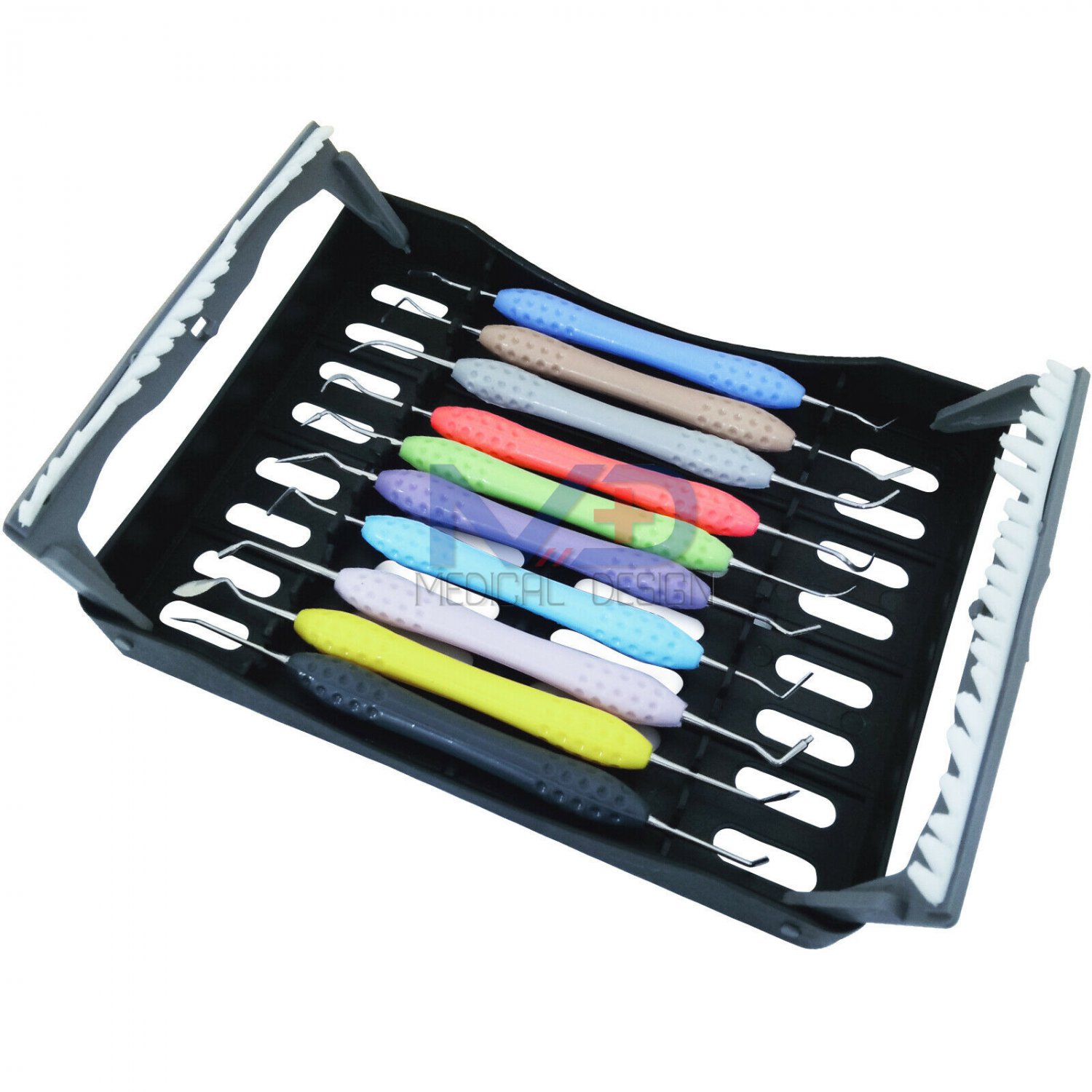 Dental Composite Filling Instruments Set of 10 Silicone Handle LM