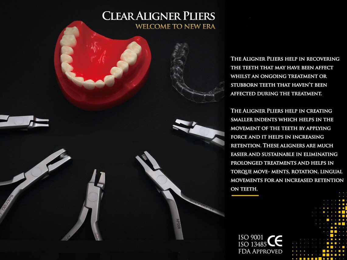 Orthodontic Retainer Plier Clear Aligner invisable pliers 5 pcs Set Dental