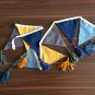 Gray blue mustardl linen flag bunting banner, pennant nursery bunting garland for baby room