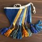 Gray blue mustardl linen flag bunting banner, pennant nursery bunting garland for baby room