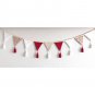 Christmas flag bunting banner, Christmas mantel garland, cloth banner, Christmas decor