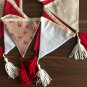 Linen Christmas Garland, Fabric Flag Banner, Christmas Mantel Decor, Christmas Wall Decor