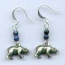 Grizzly Bear Mascot Earrings