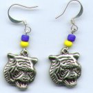 Tiger Mascot Earrings