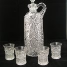 Cambridge Decanter Set Rare Wheat Sheaf Pattern