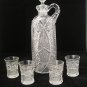 Cambridge Decanter Set Rare Wheat Sheaf Pattern