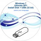 Windows 7 Ultimate Disk + USB 32 bit