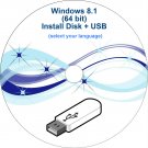 Windows 8.1 Pro Disk + USB 64 bit