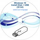 Windows 10 Disk + USB 32 bit