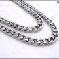 Pocket watch chain, double chain curb model with pendant, carabiner or T-bar, cm. 35