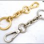 Keyring with chain and carabiner, 11.5 cm, available in gold or silver color