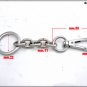 Keyring with chain and carabiner, 11.5 cm, available in gold or silver color