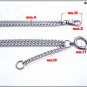 Pocket watch chain, double chain curb model with pendant, carabiner or T-bar, cm. 35