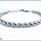 Unisex bracelet, stainless steel chain, spike model, 5 mm wide, silver color, gift idea.
