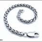 Unisex bracelet, stainless steel chain, spike model, 5 mm wide, silver color, gift idea.