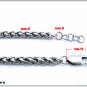 Unisex bracelet, stainless steel chain, spike model, 5 mm wide, silver color, gift idea.