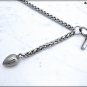 Pocket watch chain, spike model 35 cm additional chain with pendant/carabiner/ring - carabiner/T-bar