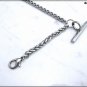 Pocket watch chain, spike model 35 cm additional chain with pendant/carabiner/ring - carabiner/T-bar