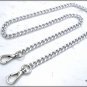 Bag chain, diamond-cut gourmette link with snap-hooks, 7 mm wide, gold or silver, 120 cm (47.2 inch)