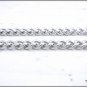 Bag chain, diamond-cut gourmette link with snap-hooks, 7 mm wide, gold or silver, 120 cm (47.2 inch)
