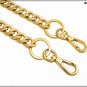 Trouser chain, 15mm wide. faceted gold color 60 cm gift idea