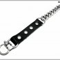 Cowhide leather bracelet with chrome studs, luxury gourmet chain, original and resistant clasp.