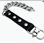 Cowhide leather bracelet with chrome studs, luxury gourmet chain, original and resistant clasp.
