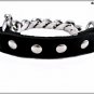 Cowhide leather bracelet with chrome studs, luxury gourmet chain, original and resistant clasp.