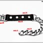 Cowhide leather bracelet with chrome studs, luxury gourmet chain, original and resistant clasp.
