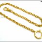 Pocket watch chain, gold color forzatina model, cm. 35, attachment with carabiner or T-bar