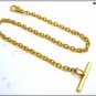 Pocket watch chain, gold color forzatina model, cm. 35, attachment with carabiner or T-bar