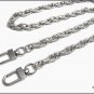 Bag chain, knurled oxidized cord link, 9mm gold or silver cm.40 (15.7 inch)