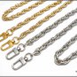 Bag chain, knurled oxidized cord link, 9mm gold or silver cm.80 (31.5 inch)