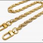 Bag chain, knurled oxidized cord link, 9mm gold or silver cm.120 (47.2 inch)