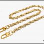 Bag chain, knurled oxidized cord link, 9mm gold or silver cm.120 (47.2 inch)