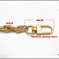 Bag chain, knurled oxidized cord link, 9mm gold or silver cm.120 (47.2 inch)